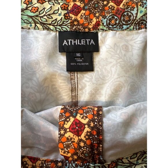 Athleta Womens Floral Boho Skort Size 16 100% Polyester Lightweight Multicolor V - Picture 4 of 7